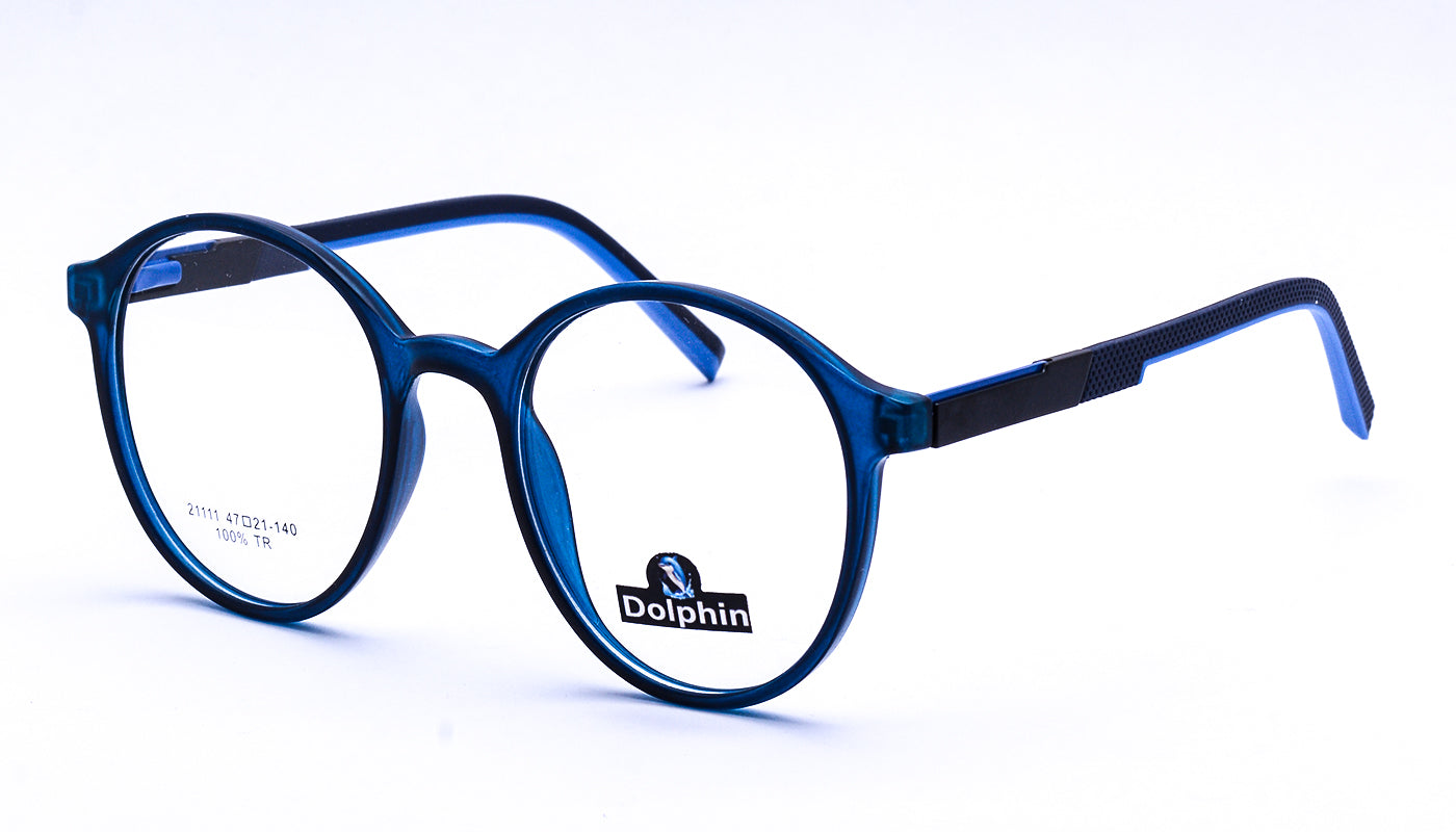 نظارات بيضاوي خامة تي ار باللون الازرق ــ موديل 2111