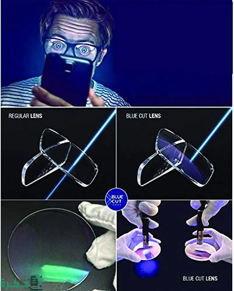 نظارات للرجال والشباب ـ مضادة للضوء الازرق للحماية ومضادة لأجهاد العين