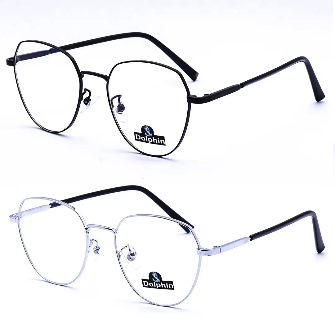 نظارتين طبية خامة مميزة ــ بالوان رائعة فضي ، اسود