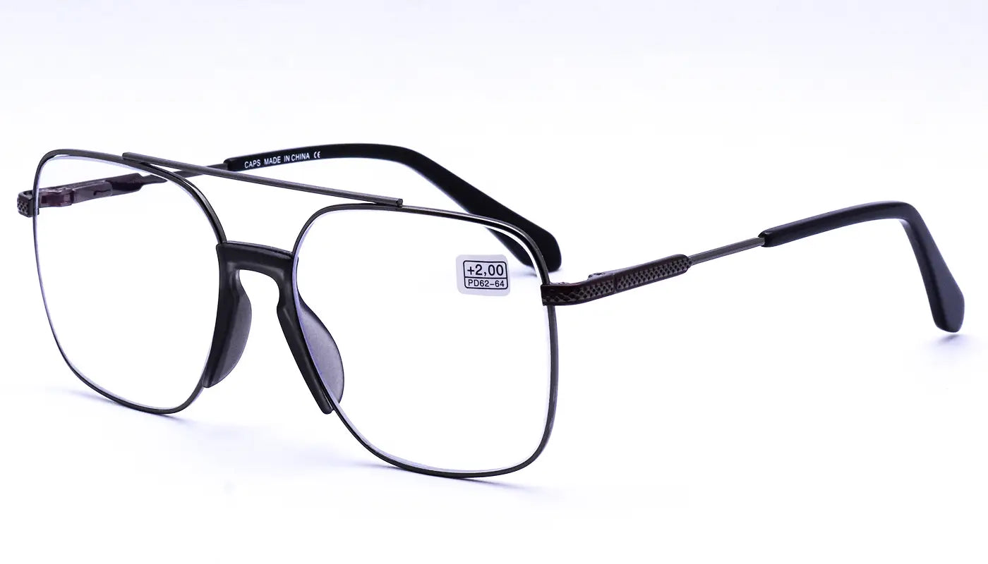 نظارات قراءة خامة مميزة للرجال ــ هاند ميد ــ بالجراب والمنديل الاصلي