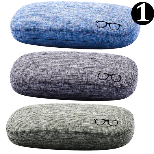 ثلاث جرابات هارد لحماية النظارات الطبية بجوده عالية مع منديل لكل جراب