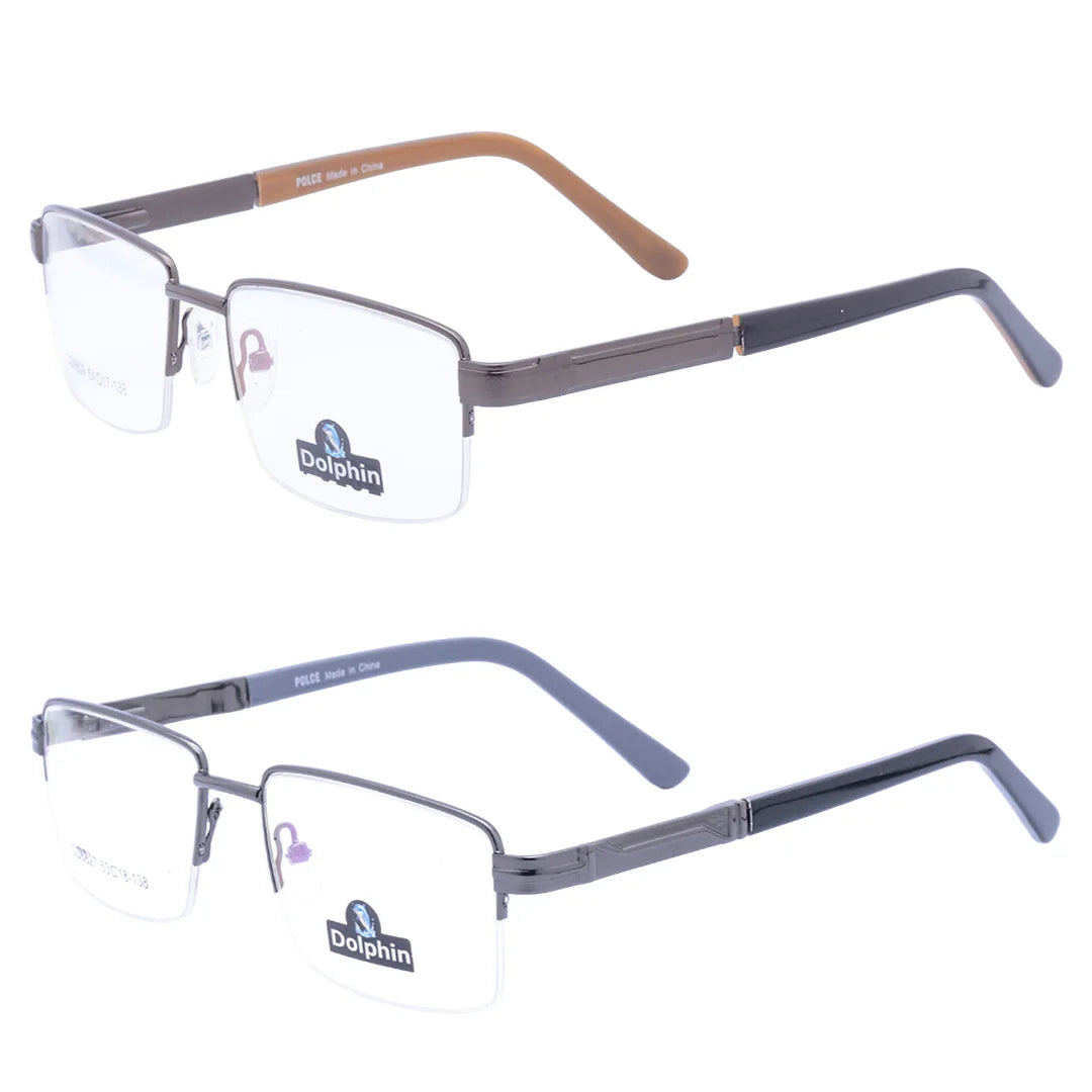 نظارتين طبي رجالي خامة مميزة هاف فريم ــ بالوان رائعة