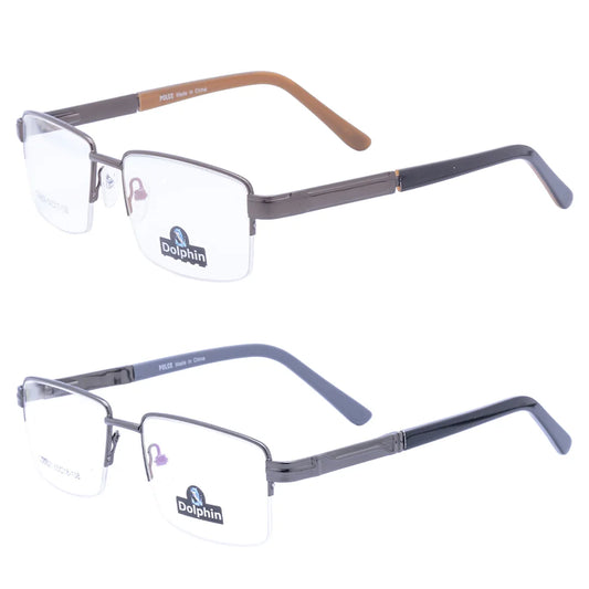 نظارتين طبي رجالي خامة مميزة هاف فريم ــ بالوان رائعة