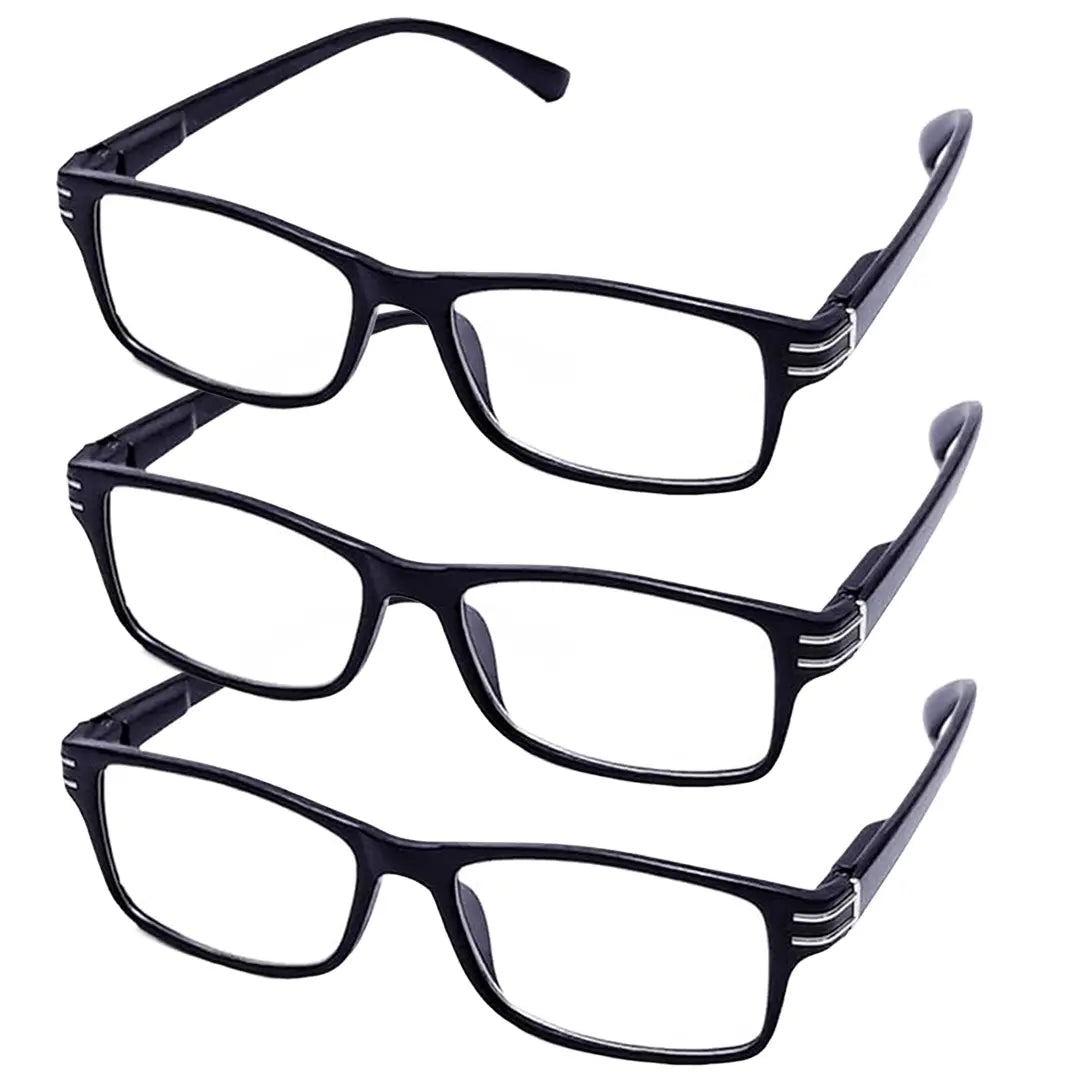 ثلاث نظارات للقراءة للرجال والنساء ــ مع الجراب والمنديل