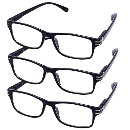 ثلاث نظارات للقراءة للرجال والنساء ــ مع الجراب والمنديل