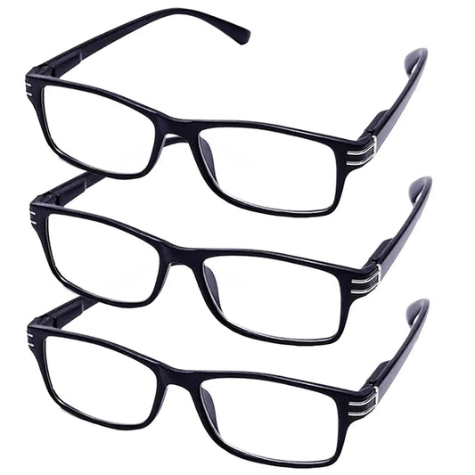 ثلاث نظارات للقراءة للرجال والنساء ــ مع الجراب والمنديل