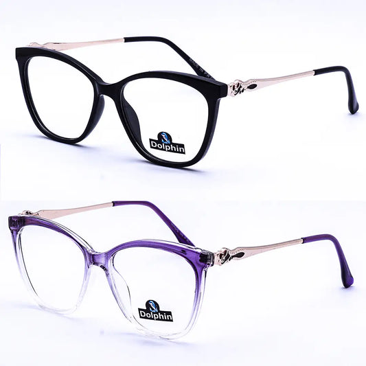 نظارتين طبية حريمي معدن وخامة تي ار  ــ بالوان رائعة مع المنديل والجراب الاصلي